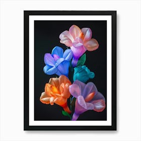 Bright Inflatable Flowers Aconitum 1 Art Print