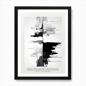 Spectrum Of Emotions Abstract Black And White 6 Poster Art Print