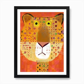 Miffed Leopard Art Print