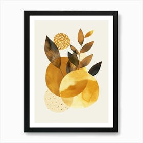 Golden Leaves 48 Art Print