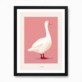 Minimalist Goose 1 Bird Poster Art Print