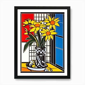 Marigold Flower Still Life  1 Pop Art Style Art Print