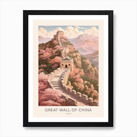 Great Wall Of China 2 Travel Poster Art Print