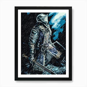 Warrior Knight Videogame Art Print