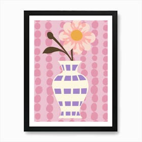 Lavender Flower Vase 3 Art Print