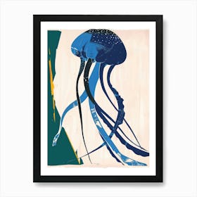 Jellyfish 1 Cut Out Collage Art Print