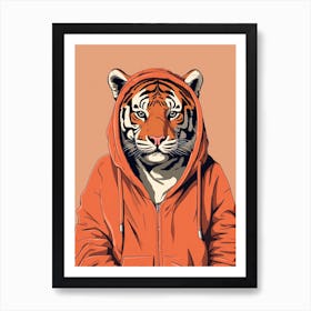 Tiger Illustrations Wearing Clothes 2 Art Print