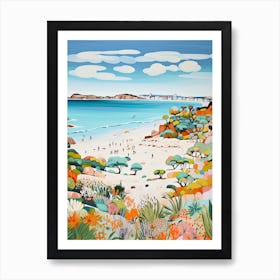 Esperance Beach, Australia, Matisse And Rousseau Style 1 Art Print