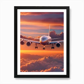 Airplane In The Sky - Reimagined 1 Art Print