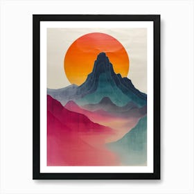 Sunset In The Mountains 67 Art Print