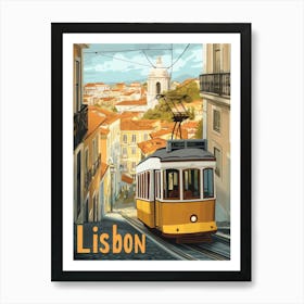 Aihrgdesign A Vintage Travel Poster Of Lisbon Featuring The I 7a321871 Ffb8 4bbb 80b3 9e81d0d4035e 1 Art Print