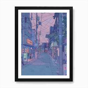 Tokyo Japan 2 Retro Illustration Art Print