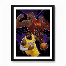 Lebron James King Art Print