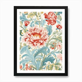 Victorian Floral Wallpaper 6 Art Print