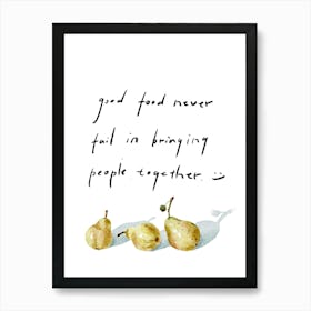 THREE PEAR Art Print