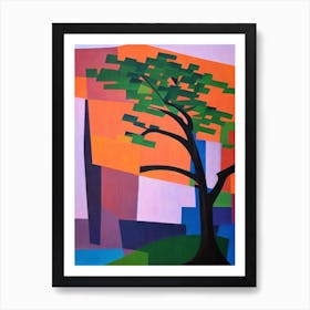 Chinese Elm Tree Cubist Art Print