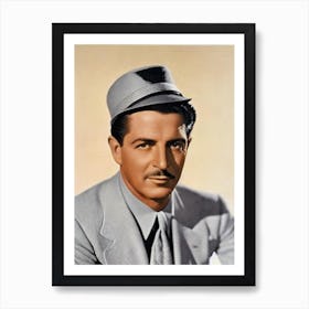 Warner Baxter Retro Collage Movies Art Print