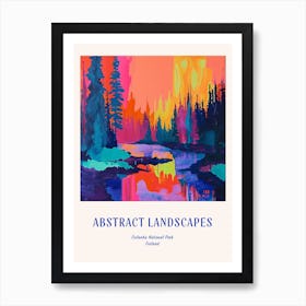 Colourful Abstract Oulanka National Park Finland 2 Poster Blue Art Print