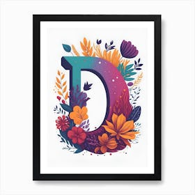 Colorful Letter D Illustration 78 Affiche