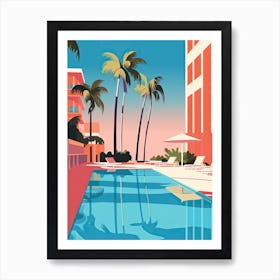 Cancun, Mexico, Bold Outlines 4 Art Print