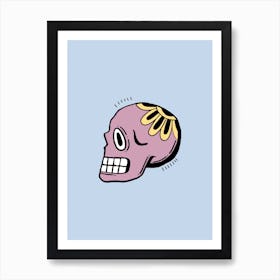 Day Of The Dead Skull Illustration 1 Art Print