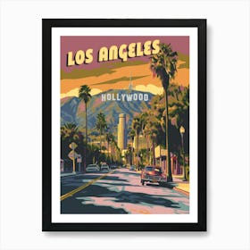 Los Angeles California Vintage Travel Poster Art Print