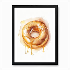 Salted Caramel Donut Cute Neon 2 Art Print
