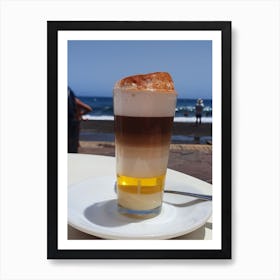 Latte On The Beach Art Print