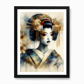 Creativel Geisha Illustration 135 Art Print