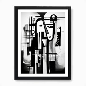 Mystery Abstract Black And White 2 Art Print