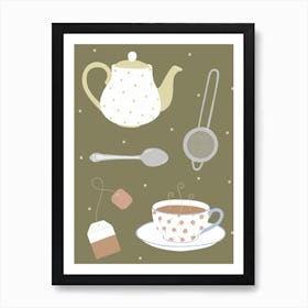 Tea Utensils Art Print