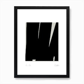 Abstract Black Lines 02 Art Print