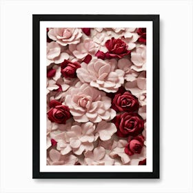 Roses Wallpaper Art Print