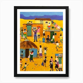 African Village Art Print