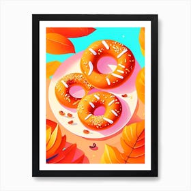 Cinnamon Sugar Donuts Dessert Pop Matisse 2 Flower Art Print