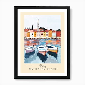 My Happy Place Rovinj 3 Travel Poster Art Print