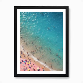 Aerial Shot Of Beach Summer Photography Art Print