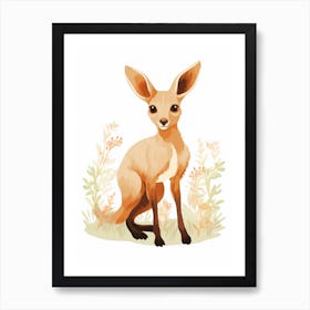 Baby Animal Illustration  Kangaroo 1 Art Print