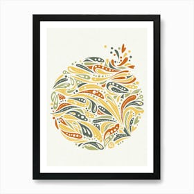 Groovy Splash [autumn green / yellow] Art Print