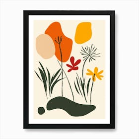 Flowers In The Garden 7 Art Print