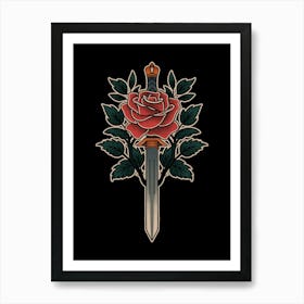 Blade of roses Art Print