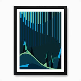 Abstract Aurora Borealis 2 Poster