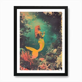 Retro Mermaid Photograph Inspired 1 Art Print