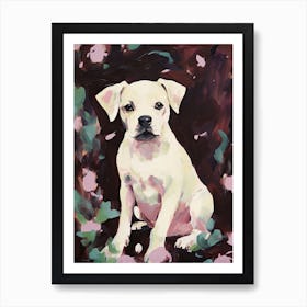 A Boston Terrier Dog Painting, Impressionist 3 Art Print