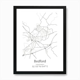 Bedford Heights,United States Minimalist Map Art Print