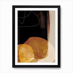 Rust And Dark Abstract 6 Art Print
