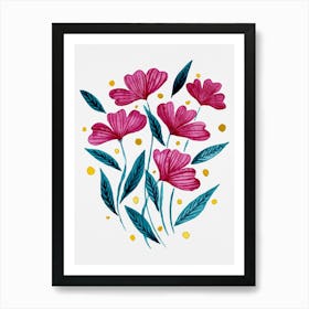 Pink Floral Bouquet Art Print