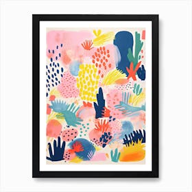 Huntington Library Art Museum Botanical Gardens Abstract Riso Style 2 Art Print