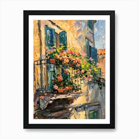 Balcony Painting In Split 3 Art Print