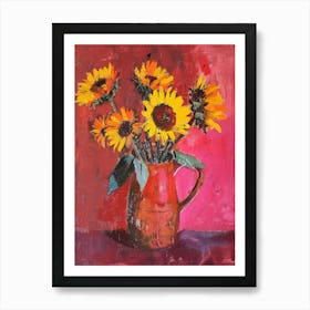 Sunflowers In A Jug 1 Art Print